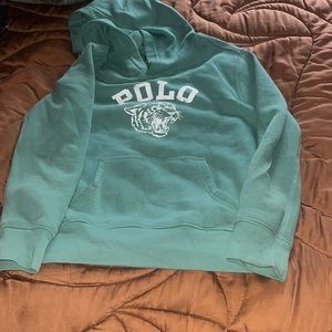 Mint green sweatshirt with hood